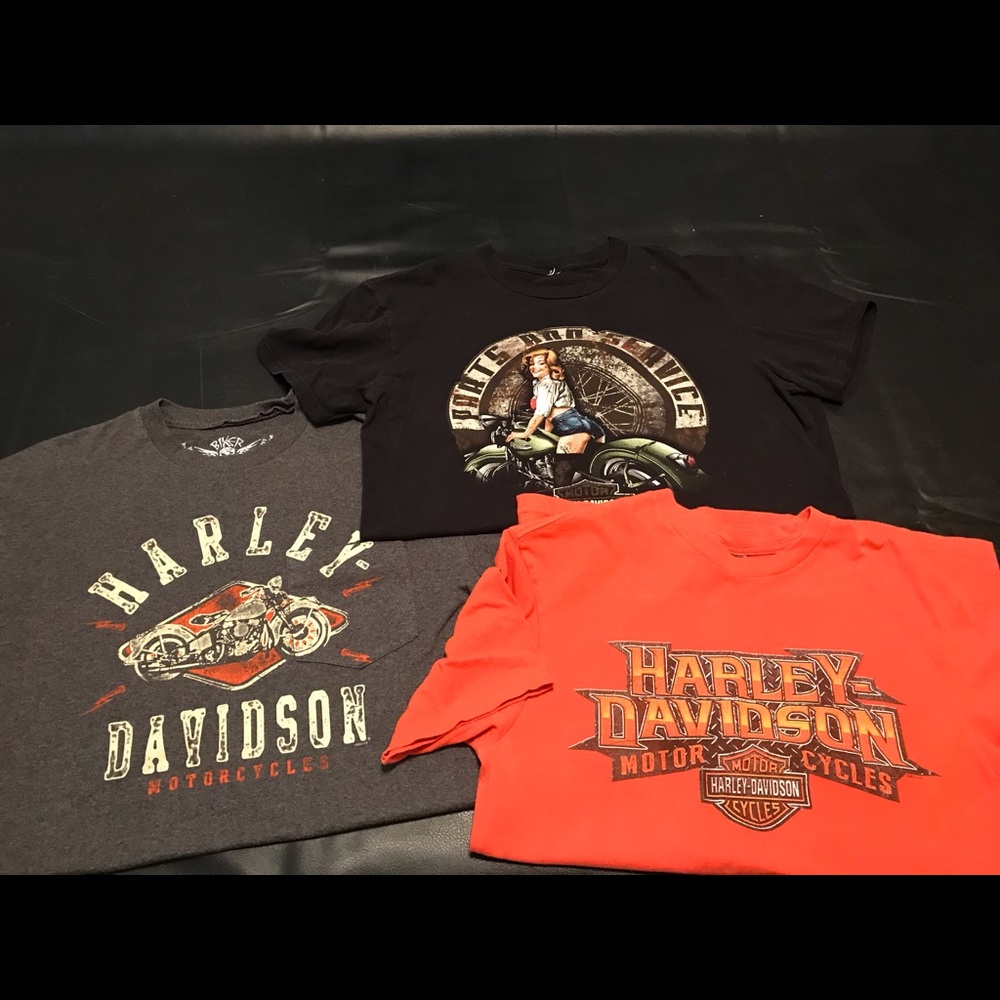 Harley Davidson T-shirt lot Large